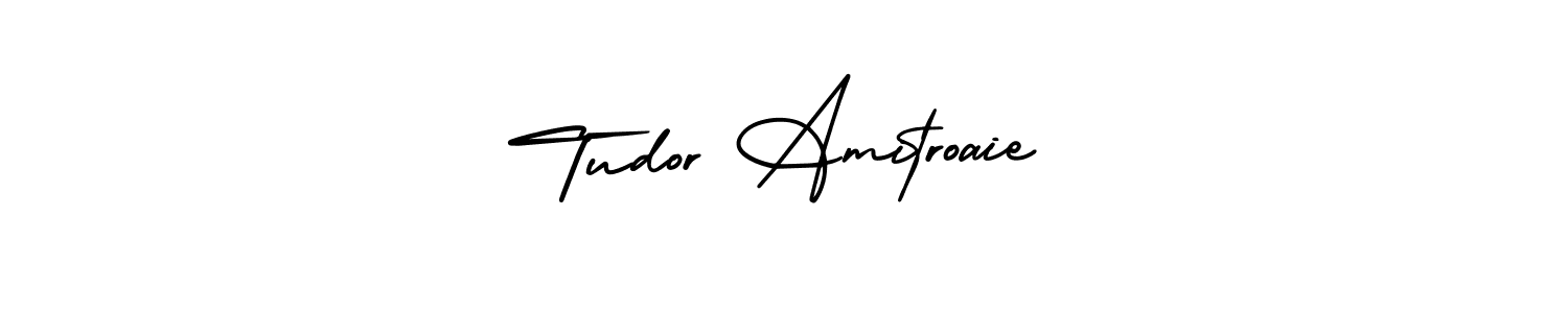 Make a beautiful signature design for name Tudor Amitroaie. With this signature (AmerikaSignatureDemo-Regular) style, you can create a handwritten signature for free. Tudor Amitroaie signature style 3 images and pictures png