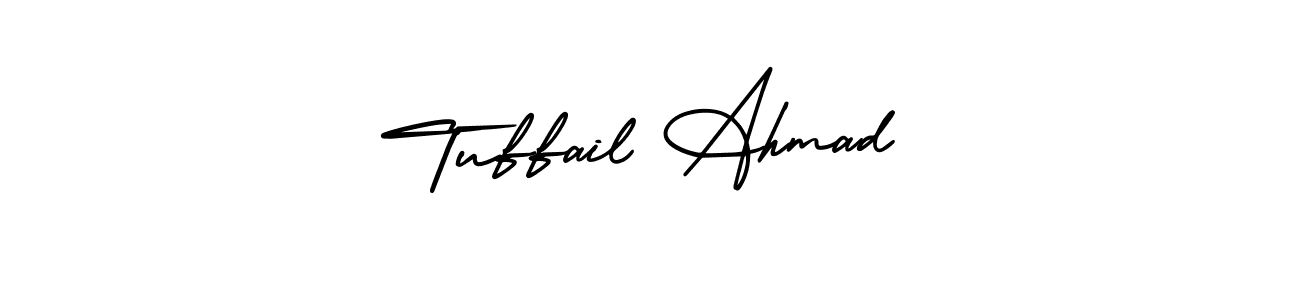 Tuffail Ahmad stylish signature style. Best Handwritten Sign (AmerikaSignatureDemo-Regular) for my name. Handwritten Signature Collection Ideas for my name Tuffail Ahmad. Tuffail Ahmad signature style 3 images and pictures png