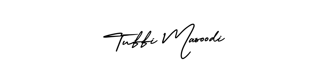 How to Draw Tuffi Masoodi signature style? AmerikaSignatureDemo-Regular is a latest design signature styles for name Tuffi Masoodi. Tuffi Masoodi signature style 3 images and pictures png