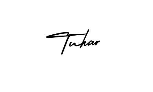 Tuhar stylish signature style. Best Handwritten Sign (AmerikaSignatureDemo-Regular) for my name. Handwritten Signature Collection Ideas for my name Tuhar. Tuhar signature style 3 images and pictures png