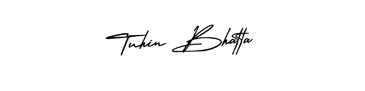 Create a beautiful signature design for name Tuhin Bhatta. With this signature (AmerikaSignatureDemo-Regular) fonts, you can make a handwritten signature for free. Tuhin Bhatta signature style 3 images and pictures png