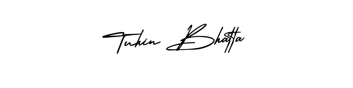 It looks lik you need a new signature style for name Tuhin Bhatta. Design unique handwritten (AmerikaSignatureDemo-Regular) signature with our free signature maker in just a few clicks. Tuhin Bhatta signature style 3 images and pictures png