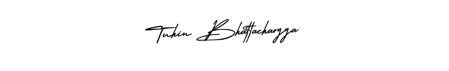 Create a beautiful signature design for name Tuhin Bhattacharyya. With this signature (AmerikaSignatureDemo-Regular) fonts, you can make a handwritten signature for free. Tuhin Bhattacharyya signature style 3 images and pictures png