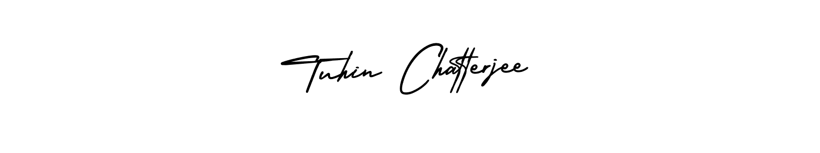 The best way (AmerikaSignatureDemo-Regular) to make a short signature is to pick only two or three words in your name. The name Tuhin Chatterjee include a total of six letters. For converting this name. Tuhin Chatterjee signature style 3 images and pictures png