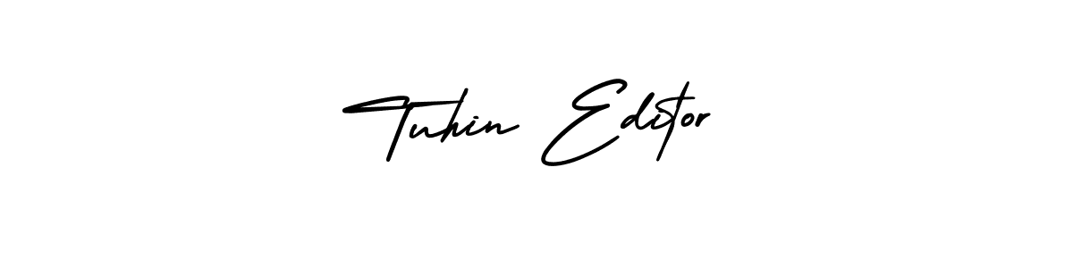 How to make Tuhin Editor signature? AmerikaSignatureDemo-Regular is a professional autograph style. Create handwritten signature for Tuhin Editor name. Tuhin Editor signature style 3 images and pictures png