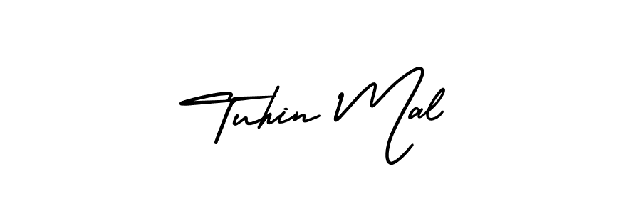 Design your own signature with our free online signature maker. With this signature software, you can create a handwritten (AmerikaSignatureDemo-Regular) signature for name Tuhin Mal. Tuhin Mal signature style 3 images and pictures png