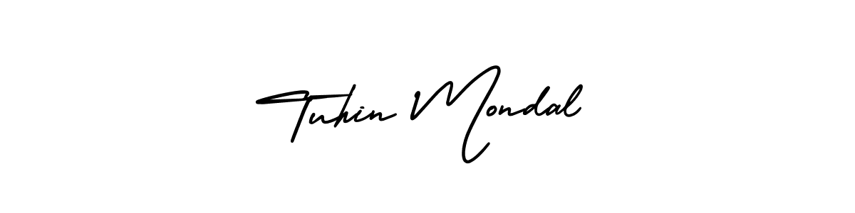 Design your own signature with our free online signature maker. With this signature software, you can create a handwritten (AmerikaSignatureDemo-Regular) signature for name Tuhin Mondal. Tuhin Mondal signature style 3 images and pictures png