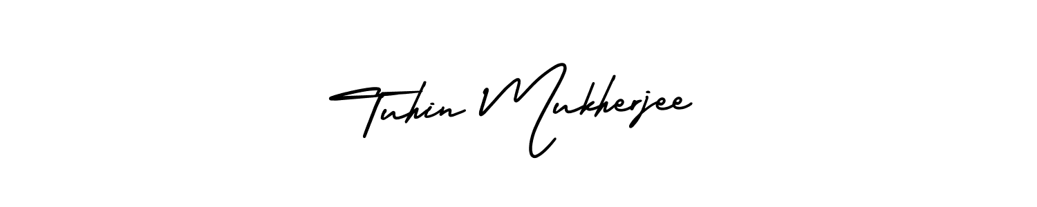 Create a beautiful signature design for name Tuhin Mukherjee. With this signature (AmerikaSignatureDemo-Regular) fonts, you can make a handwritten signature for free. Tuhin Mukherjee signature style 3 images and pictures png