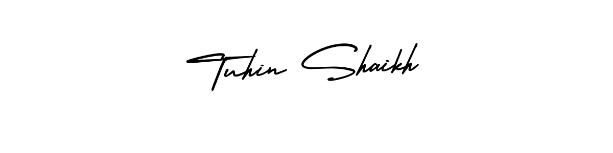 Also You can easily find your signature by using the search form. We will create Tuhin Shaikh name handwritten signature images for you free of cost using AmerikaSignatureDemo-Regular sign style. Tuhin Shaikh signature style 3 images and pictures png