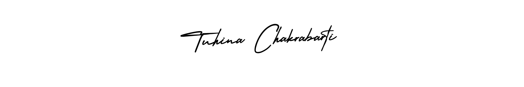 Make a beautiful signature design for name Tuhina Chakrabarti. With this signature (AmerikaSignatureDemo-Regular) style, you can create a handwritten signature for free. Tuhina Chakrabarti signature style 3 images and pictures png