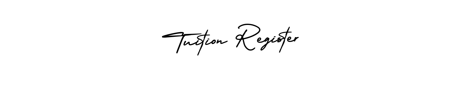 Design your own signature with our free online signature maker. With this signature software, you can create a handwritten (AmerikaSignatureDemo-Regular) signature for name Tuition Register. Tuition Register signature style 3 images and pictures png