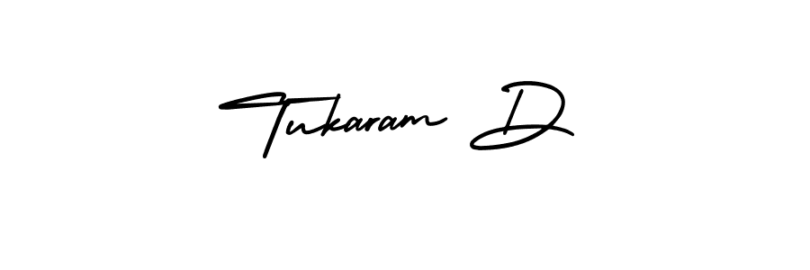 Make a beautiful signature design for name Tukaram D. With this signature (AmerikaSignatureDemo-Regular) style, you can create a handwritten signature for free. Tukaram D signature style 3 images and pictures png