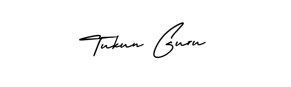 The best way (AmerikaSignatureDemo-Regular) to make a short signature is to pick only two or three words in your name. The name Tukun Guru include a total of six letters. For converting this name. Tukun Guru signature style 3 images and pictures png