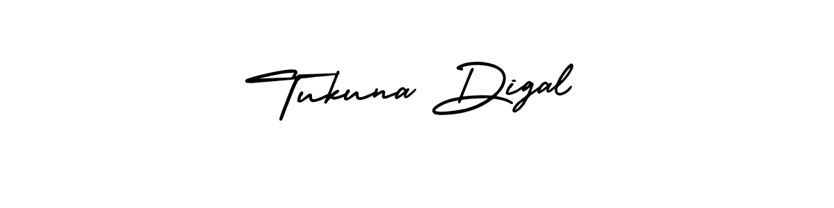 How to make Tukuna Digal name signature. Use AmerikaSignatureDemo-Regular style for creating short signs online. This is the latest handwritten sign. Tukuna Digal signature style 3 images and pictures png