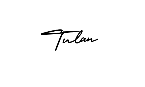 The best way (AmerikaSignatureDemo-Regular) to make a short signature is to pick only two or three words in your name. The name Tulan include a total of six letters. For converting this name. Tulan signature style 3 images and pictures png