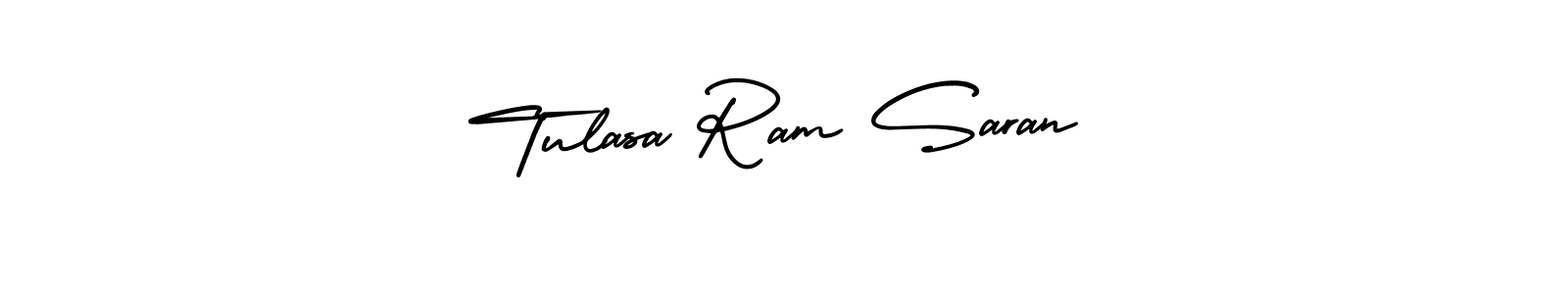 You should practise on your own different ways (AmerikaSignatureDemo-Regular) to write your name (Tulasa Ram Saran) in signature. don't let someone else do it for you. Tulasa Ram Saran signature style 3 images and pictures png