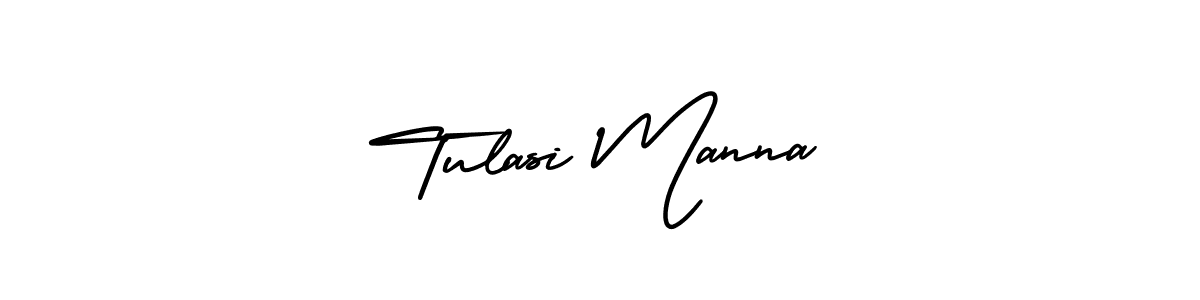 Create a beautiful signature design for name Tulasi Manna. With this signature (AmerikaSignatureDemo-Regular) fonts, you can make a handwritten signature for free. Tulasi Manna signature style 3 images and pictures png