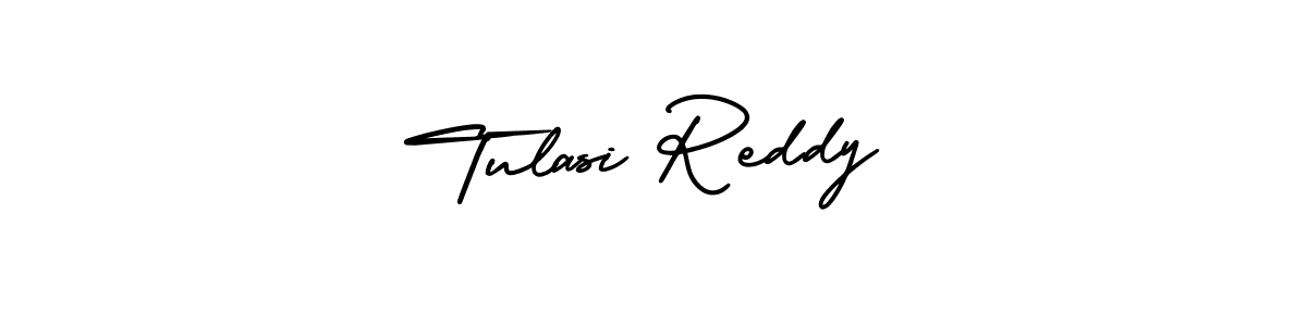 You should practise on your own different ways (AmerikaSignatureDemo-Regular) to write your name (Tulasi Reddy) in signature. don't let someone else do it for you. Tulasi Reddy signature style 3 images and pictures png