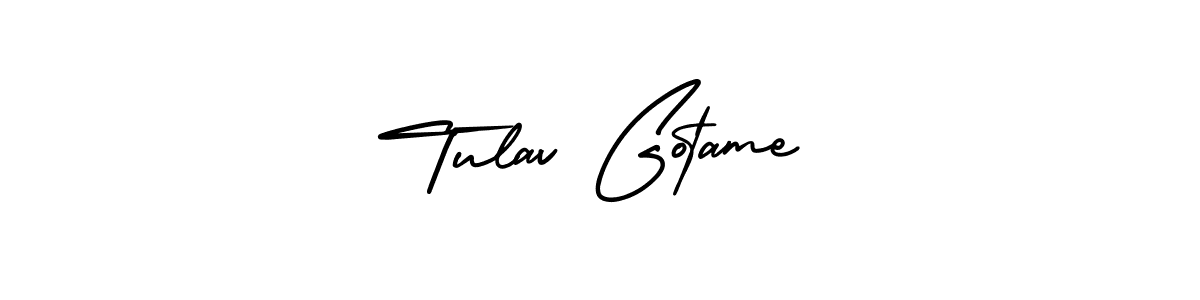 Tulav Gotame stylish signature style. Best Handwritten Sign (AmerikaSignatureDemo-Regular) for my name. Handwritten Signature Collection Ideas for my name Tulav Gotame. Tulav Gotame signature style 3 images and pictures png