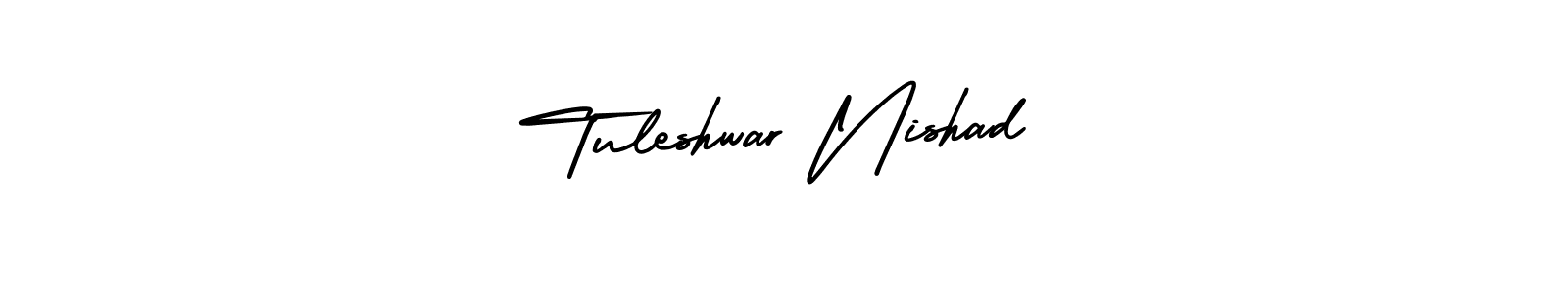 Make a short Tuleshwar Nishad signature style. Manage your documents anywhere anytime using AmerikaSignatureDemo-Regular. Create and add eSignatures, submit forms, share and send files easily. Tuleshwar Nishad signature style 3 images and pictures png