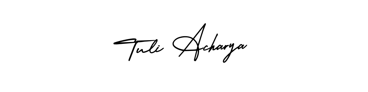 It looks lik you need a new signature style for name Tuli Acharya. Design unique handwritten (AmerikaSignatureDemo-Regular) signature with our free signature maker in just a few clicks. Tuli Acharya signature style 3 images and pictures png