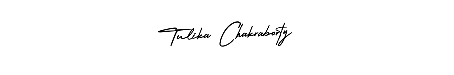AmerikaSignatureDemo-Regular is a professional signature style that is perfect for those who want to add a touch of class to their signature. It is also a great choice for those who want to make their signature more unique. Get Tulika Chakraborty name to fancy signature for free. Tulika Chakraborty signature style 3 images and pictures png