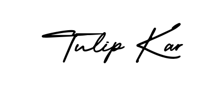 A timeless handwritten aesthetic for Tulip Kar. The AmerikaSignatureDemo-Regular font gives your signature a handcrafted feel with natural curves. Tulip Kar signature style 3 images and pictures png