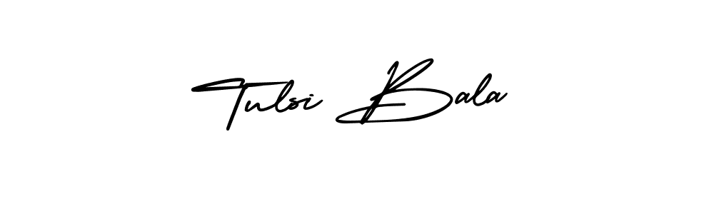 How to make Tulsi Bala name signature. Use AmerikaSignatureDemo-Regular style for creating short signs online. This is the latest handwritten sign. Tulsi Bala signature style 3 images and pictures png