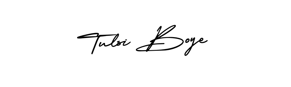 Make a beautiful signature design for name Tulsi Boye. With this signature (AmerikaSignatureDemo-Regular) style, you can create a handwritten signature for free. Tulsi Boye signature style 3 images and pictures png