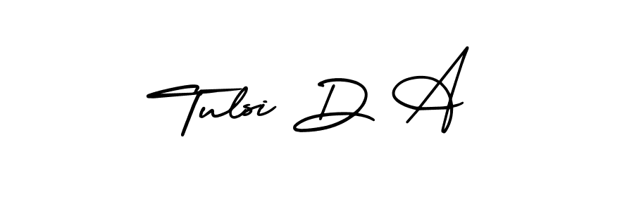 Also You can easily find your signature by using the search form. We will create Tulsi D A name handwritten signature images for you free of cost using AmerikaSignatureDemo-Regular sign style. Tulsi D A signature style 3 images and pictures png