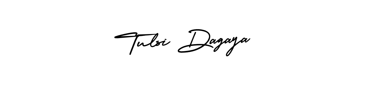 Similarly AmerikaSignatureDemo-Regular is the best handwritten signature design. Signature creator online .You can use it as an online autograph creator for name Tulsi Dagaya. Tulsi Dagaya signature style 3 images and pictures png