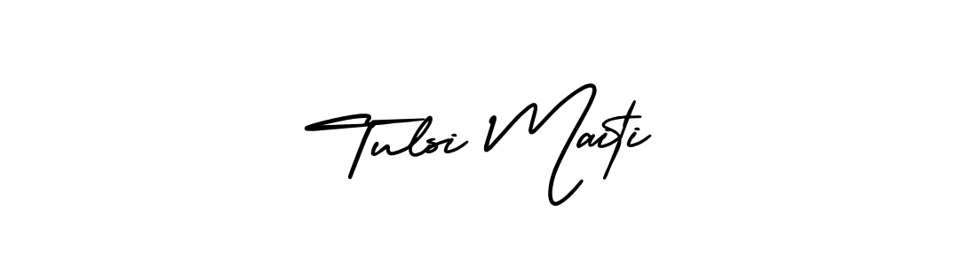 How to Draw Tulsi Maiti signature style? AmerikaSignatureDemo-Regular is a latest design signature styles for name Tulsi Maiti. Tulsi Maiti signature style 3 images and pictures png