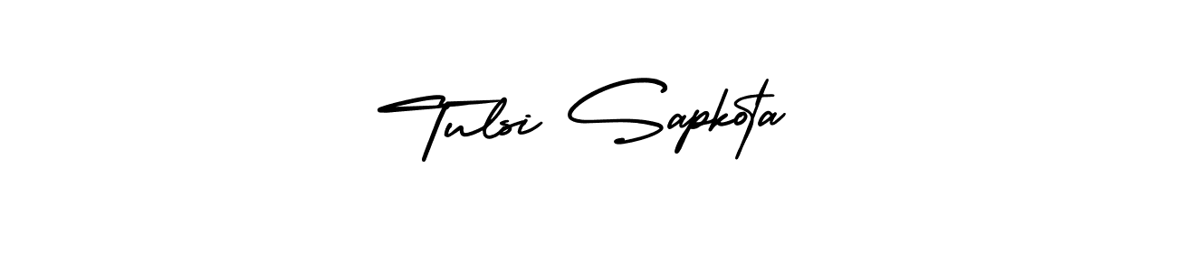 AmerikaSignatureDemo-Regular is a professional signature style that is perfect for those who want to add a touch of class to their signature. It is also a great choice for those who want to make their signature more unique. Get Tulsi Sapkota name to fancy signature for free. Tulsi Sapkota signature style 3 images and pictures png