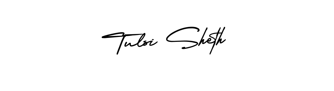 Create a beautiful signature design for name Tulsi Sheth. With this signature (AmerikaSignatureDemo-Regular) fonts, you can make a handwritten signature for free. Tulsi Sheth signature style 3 images and pictures png