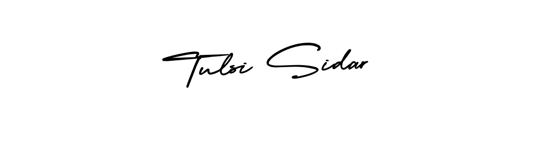 How to make Tulsi Sidar name signature. Use AmerikaSignatureDemo-Regular style for creating short signs online. This is the latest handwritten sign. Tulsi Sidar signature style 3 images and pictures png