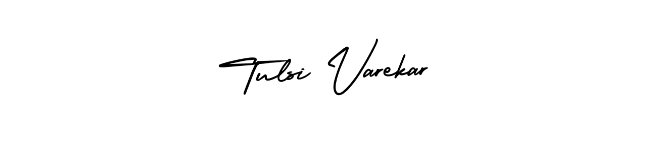 How to Draw Tulsi Varekar signature style? AmerikaSignatureDemo-Regular is a latest design signature styles for name Tulsi Varekar. Tulsi Varekar signature style 3 images and pictures png