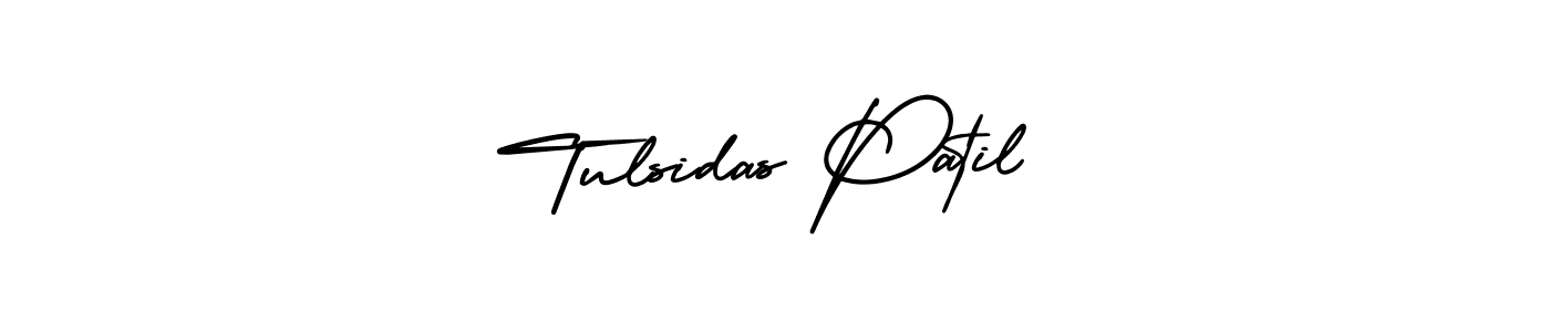 This is the best signature style for the Tulsidas Patil name. Also you like these signature font (AmerikaSignatureDemo-Regular). Mix name signature. Tulsidas Patil signature style 3 images and pictures png