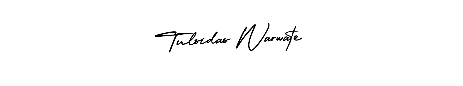 Use a signature maker to create a handwritten signature online. With this signature software, you can design (AmerikaSignatureDemo-Regular) your own signature for name Tulsidas Warwate. Tulsidas Warwate signature style 3 images and pictures png