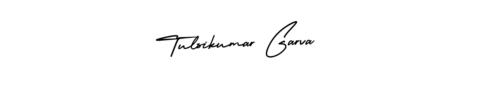 This is the best signature style for the Tulsikumar Garva name. Also you like these signature font (AmerikaSignatureDemo-Regular). Mix name signature. Tulsikumar Garva signature style 3 images and pictures png