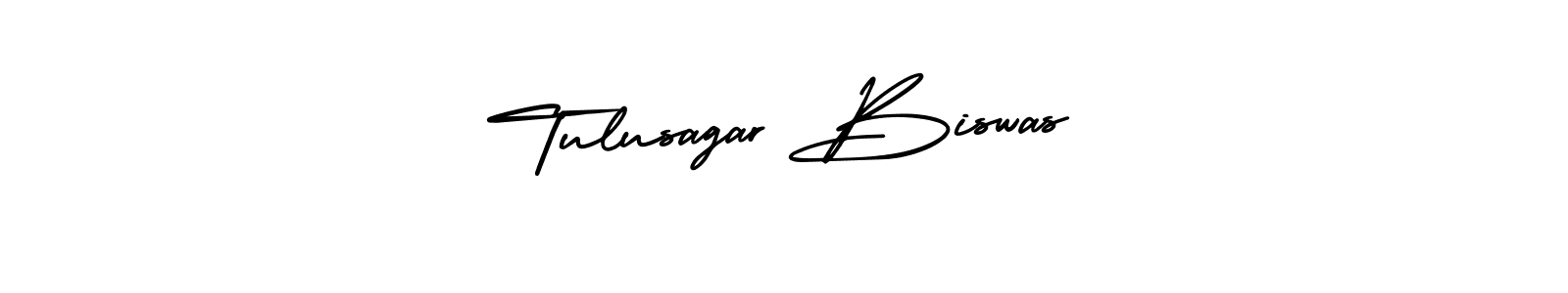 You should practise on your own different ways (AmerikaSignatureDemo-Regular) to write your name (Tulusagar Biswas) in signature. don't let someone else do it for you. Tulusagar Biswas signature style 3 images and pictures png