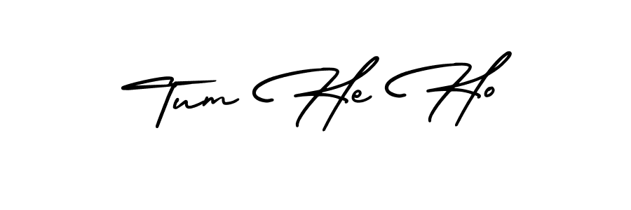 Make a beautiful signature design for name Tum He Ho. With this signature (AmerikaSignatureDemo-Regular) style, you can create a handwritten signature for free. Tum He Ho signature style 3 images and pictures png