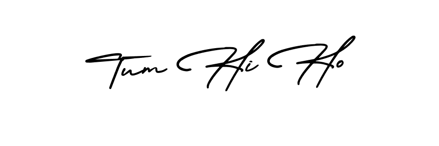 Design your own signature with our free online signature maker. With this signature software, you can create a handwritten (AmerikaSignatureDemo-Regular) signature for name Tum Hi Ho. Tum Hi Ho signature style 3 images and pictures png