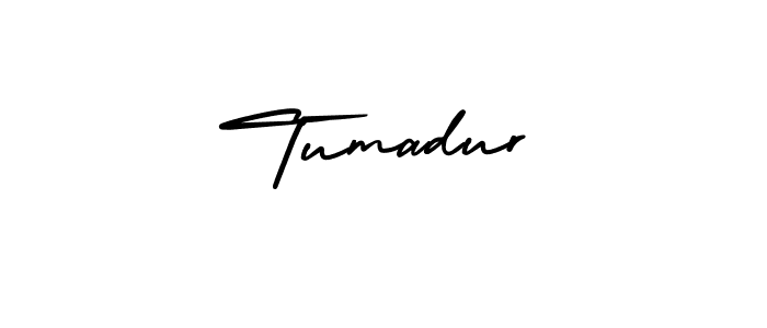 Tumadur stylish signature style. Best Handwritten Sign (AmerikaSignatureDemo-Regular) for my name. Handwritten Signature Collection Ideas for my name Tumadur. Tumadur signature style 3 images and pictures png