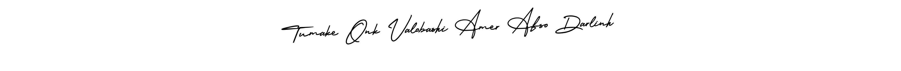 How to make Tumake Onk Valobashi Amer Afso Darlinh name signature. Use AmerikaSignatureDemo-Regular style for creating short signs online. This is the latest handwritten sign. Tumake Onk Valobashi Amer Afso Darlinh signature style 3 images and pictures png