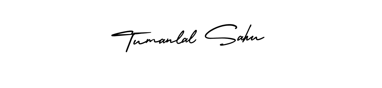 How to make Tumanlal Sahu name signature. Use AmerikaSignatureDemo-Regular style for creating short signs online. This is the latest handwritten sign. Tumanlal Sahu signature style 3 images and pictures png