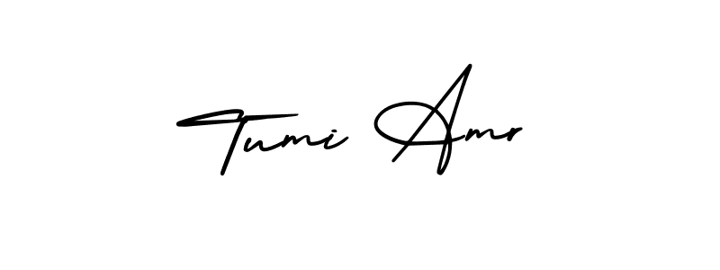 Use a signature maker to create a handwritten signature online. With this signature software, you can design (AmerikaSignatureDemo-Regular) your own signature for name Tumi Amr. Tumi Amr signature style 3 images and pictures png