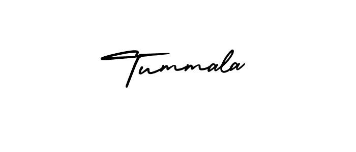 Design your own signature with our free online signature maker. With this signature software, you can create a handwritten (AmerikaSignatureDemo-Regular) signature for name Tummala. Tummala signature style 3 images and pictures png