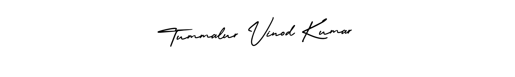 Make a short Tummalur Vinod Kumar signature style. Manage your documents anywhere anytime using AmerikaSignatureDemo-Regular. Create and add eSignatures, submit forms, share and send files easily. Tummalur Vinod Kumar signature style 3 images and pictures png
