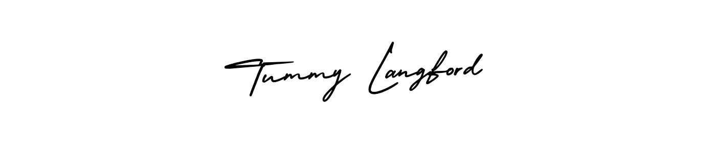 How to make Tummy Langford name signature. Use AmerikaSignatureDemo-Regular style for creating short signs online. This is the latest handwritten sign. Tummy Langford signature style 3 images and pictures png