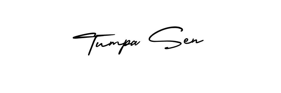 Use a signature maker to create a handwritten signature online. With this signature software, you can design (AmerikaSignatureDemo-Regular) your own signature for name Tumpa Sen. Tumpa Sen signature style 3 images and pictures png